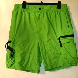 Nwot Nova Men Cargo Neon Green Shorts Size Large